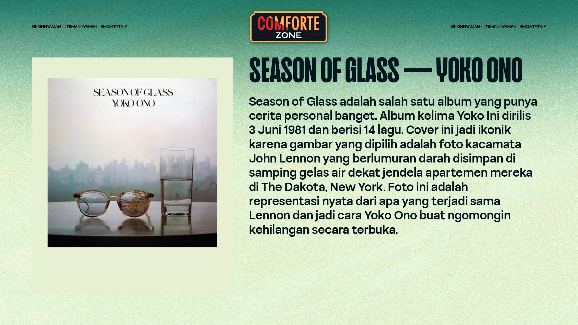 SEASON OF GLASS — YOKO ONO