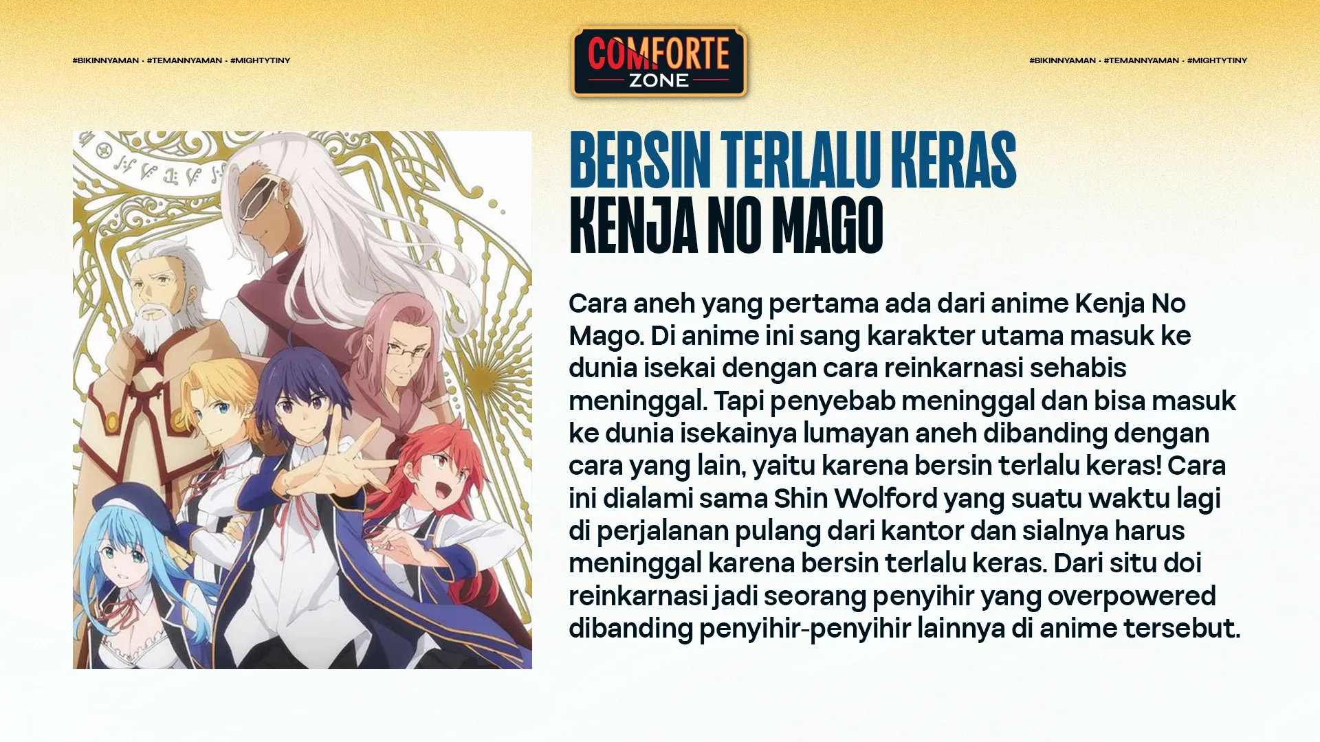 BERSIN TERLALU KERAS - KENJA NO MAGO