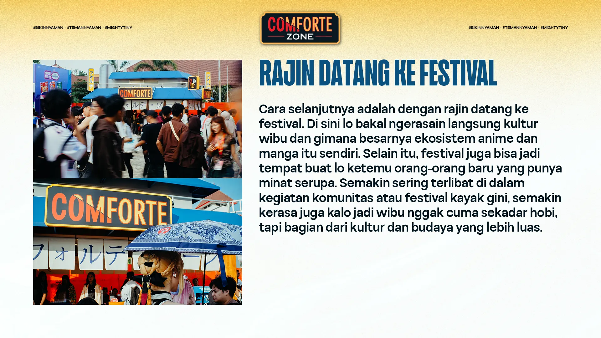 RAJIN DATANG KE FESTIVAL