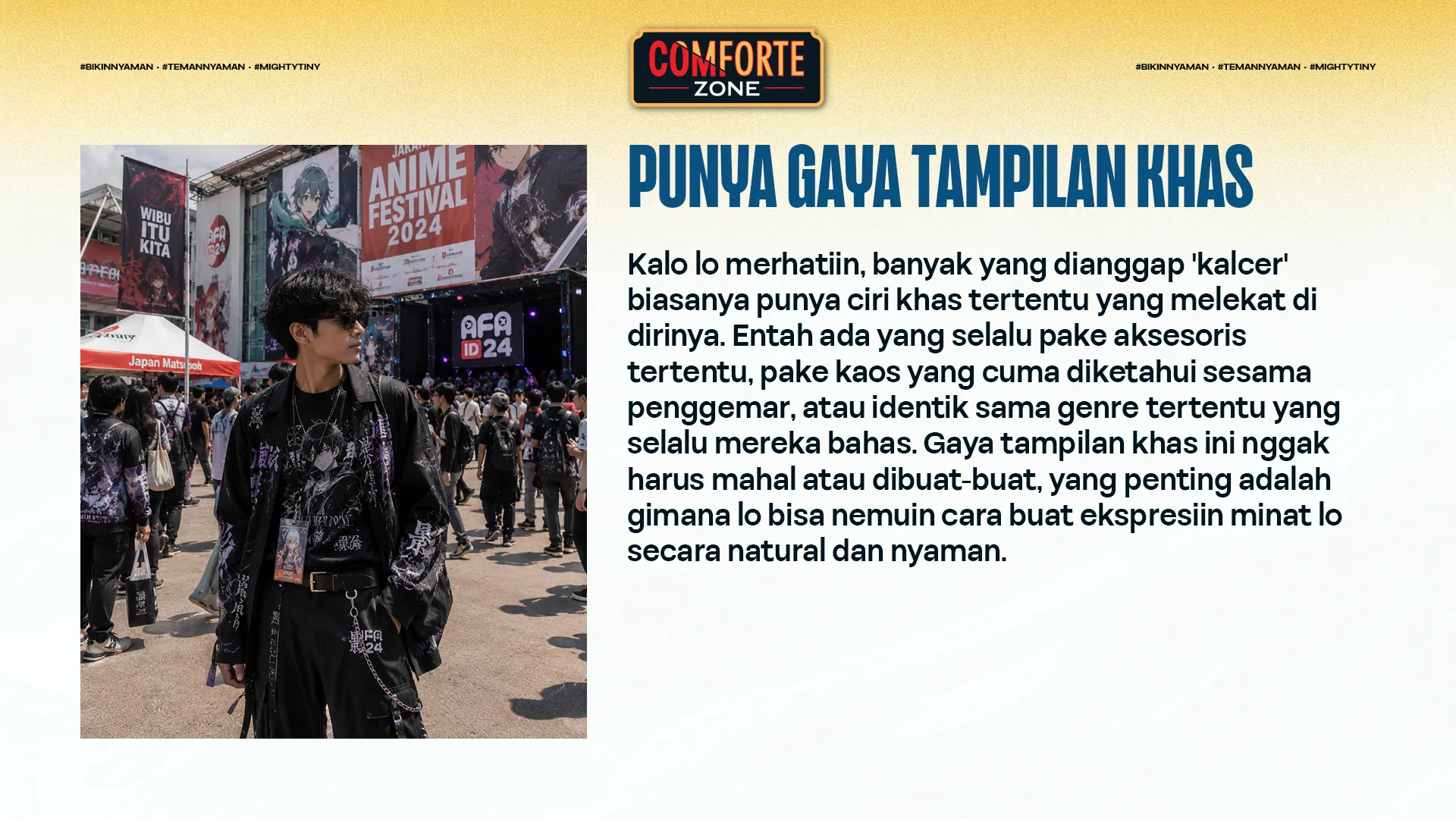 PUNYA GAYA TAMPILAN KHAS