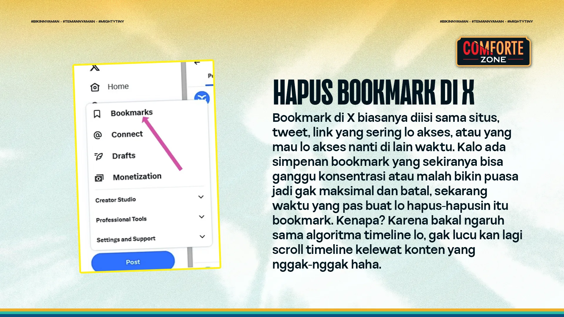 HAPUS BOOKMARK DI X