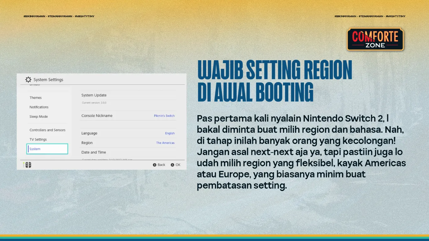 WAJIB SETTING REGION DI AWAL BOOTING