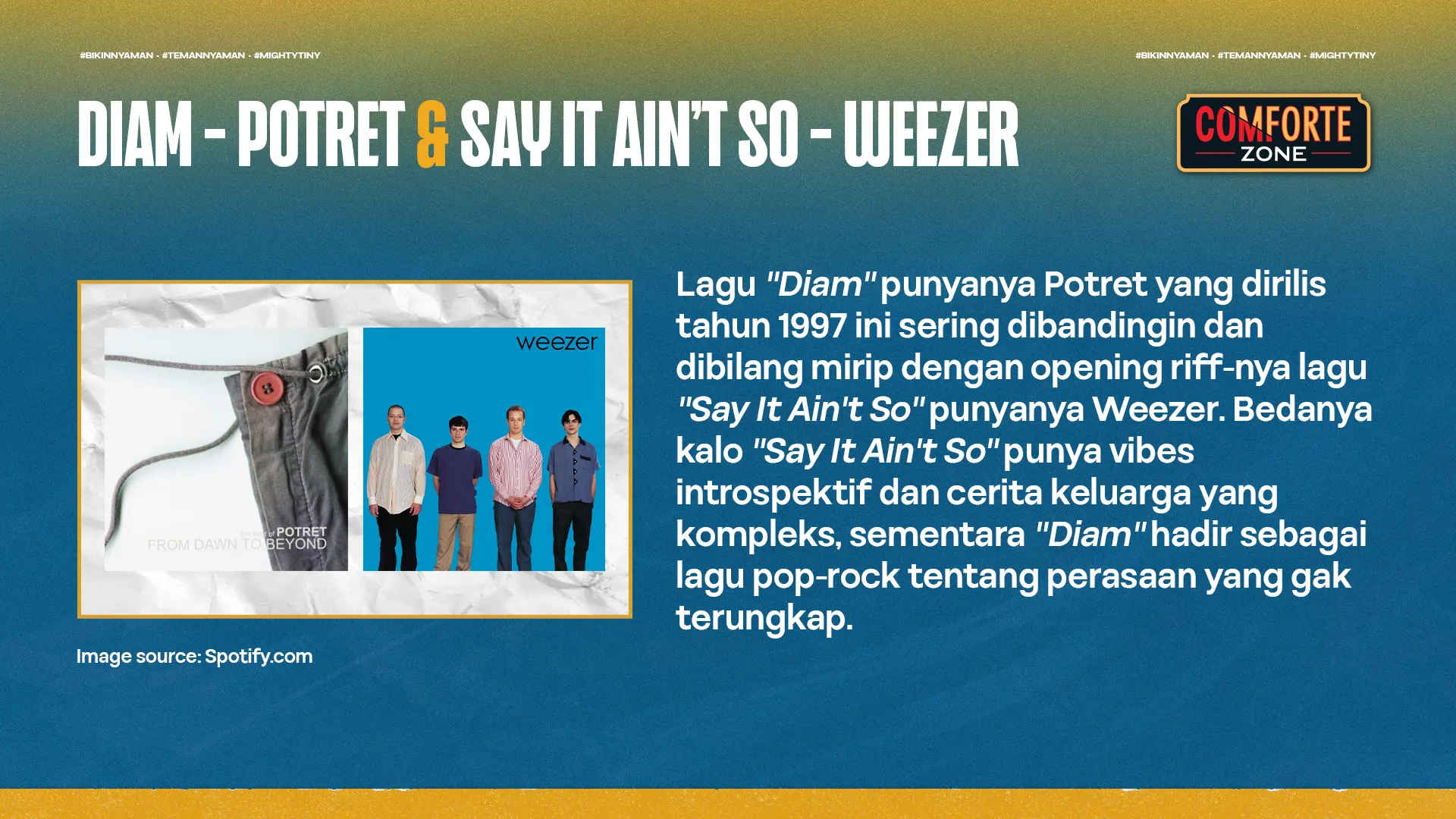 DIAM - POTRET & SAY IT AIN’T SO - WEEZER