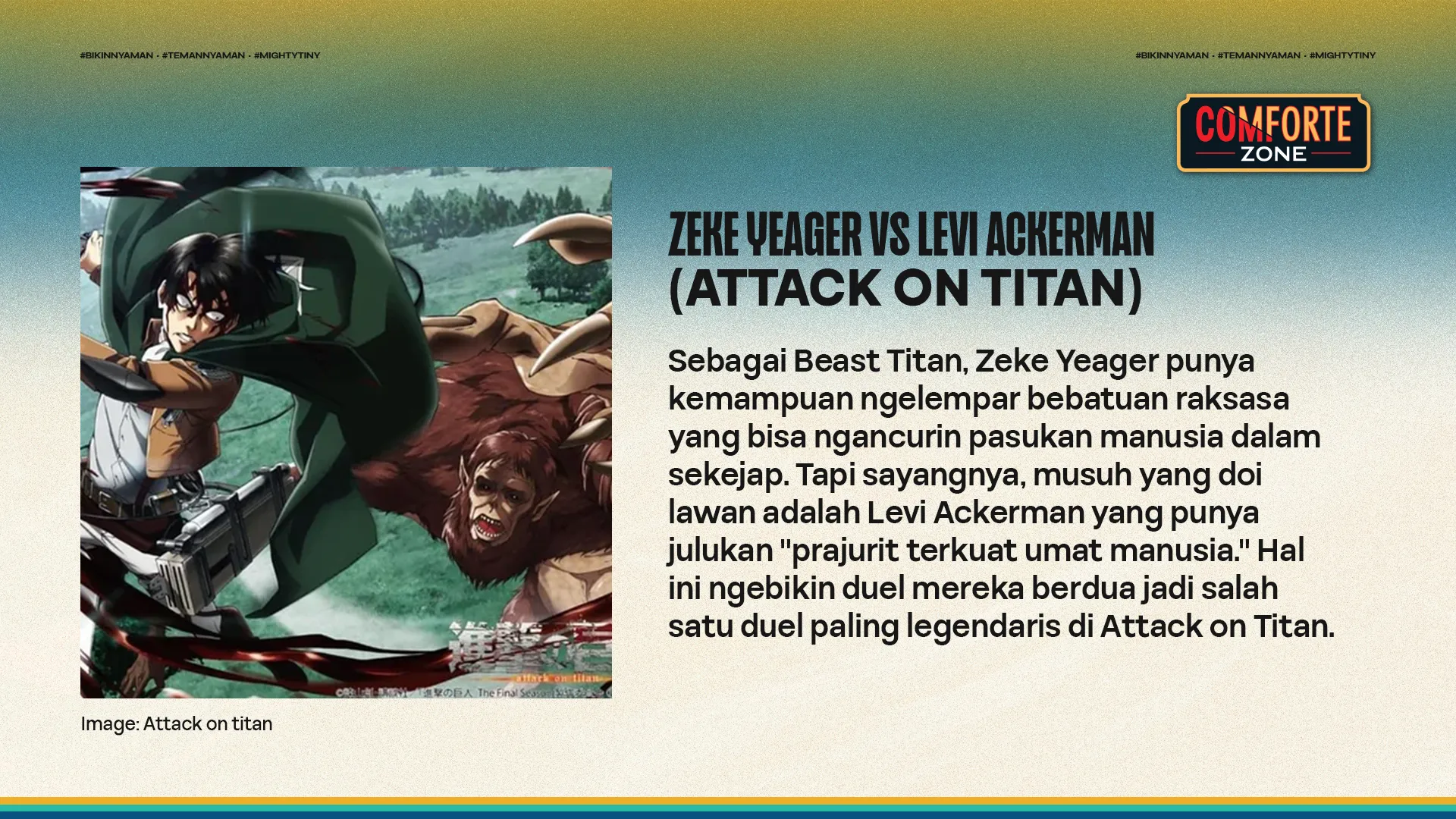 ZEKE YEAGER VS LEVI ACKERMAN (ATTACK ON TITAN)