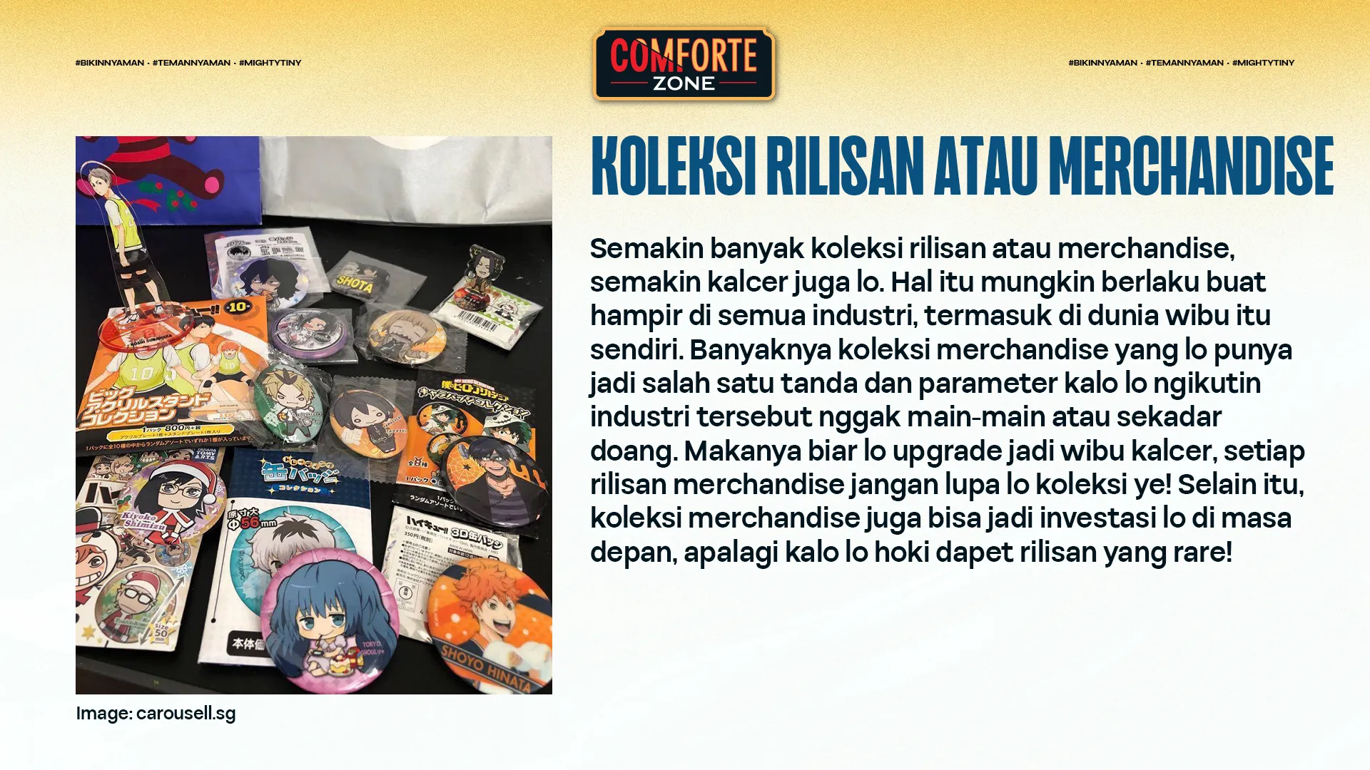 KOLEKSI RILISAN ATAU MERCHANDISE