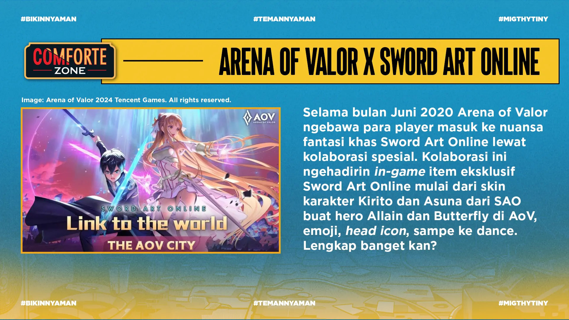 ARENA OF VALOR X SWORD ART ONLINE