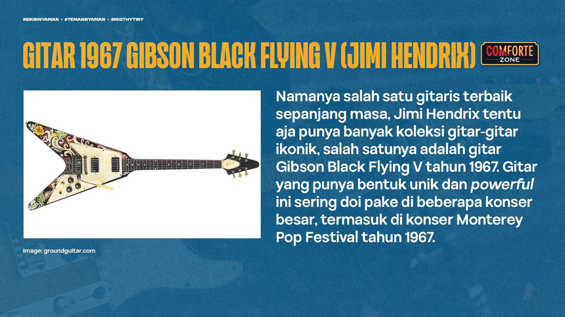 GITAR 1967 GIBSON BLACK FLYING V (JIMI HENDRIX)