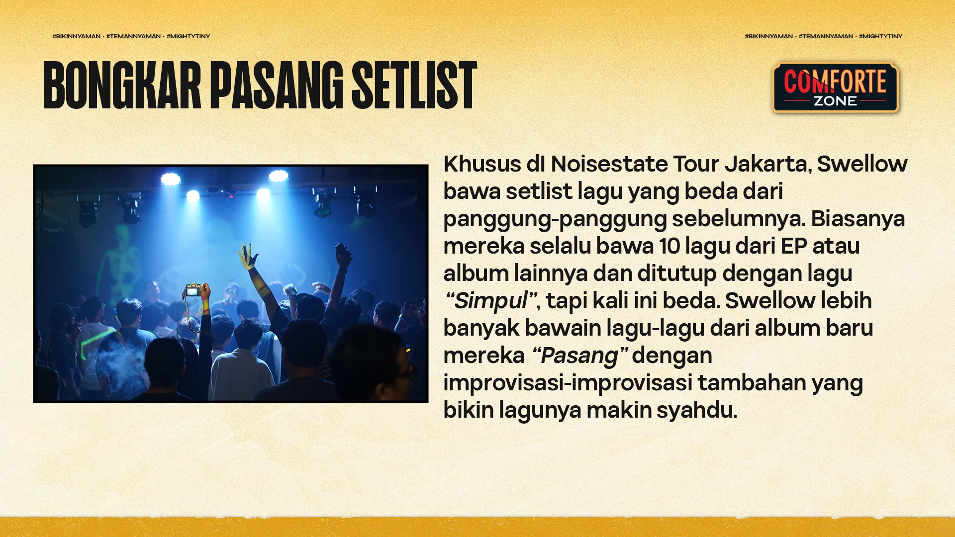 BONGKAR PASANG SETLIST